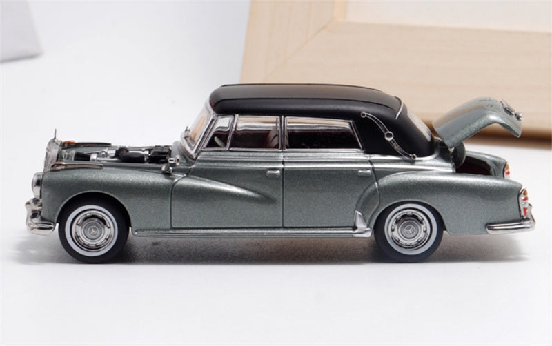 GFCC Mercedes Benz 300D 1959 Convertible Metallic Green LHD 1:64 car Pre-built Model view6