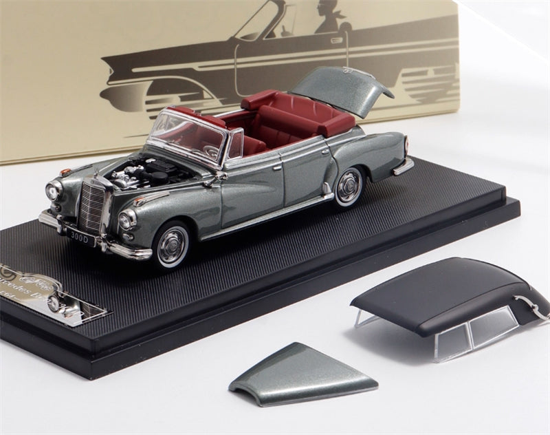 GFCC Mercedes Benz 300D 1959 Convertible Metallic Green LHD 1:64 car Pre-built Model view8