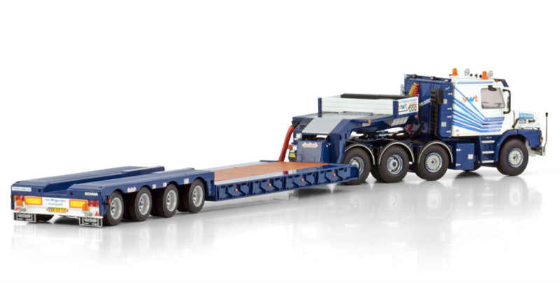 WSI  SCANIA 3 SERIES TORPEDO 8X4 EURO LOW LOADER - 4 AXLE Van Wijgerden Transport 1:50 Truck Pre-built Model