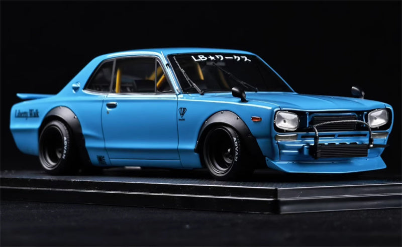 IGNITION MODEL Nissan GTR KPGC10 Blue Limited Edition 360PCS ONLY 1:18 Car Pre-built Model view4