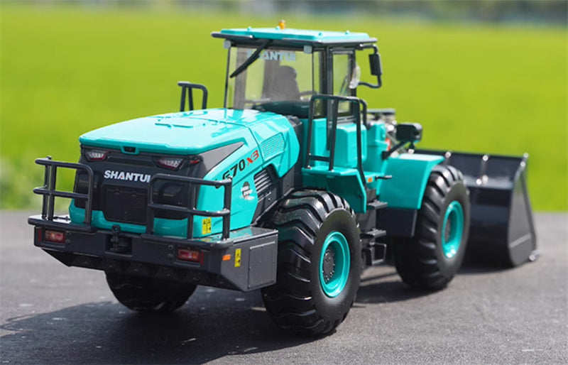 SHANTUI LE70-3X Pure Electric Wheel Loader New Energy Green 1:35 Truck Pre-built Model