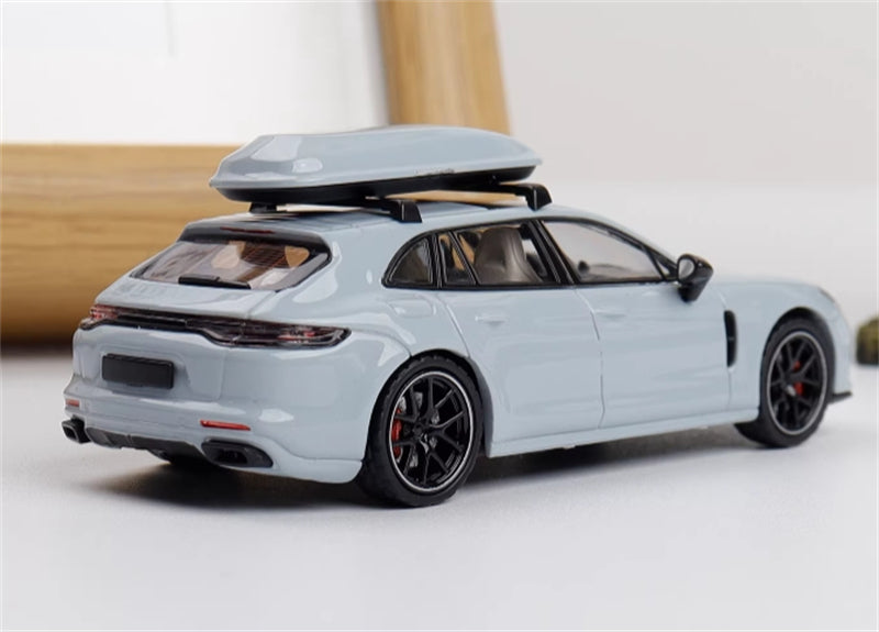 1:64 Porsche Panamera Sport Turismo Travel version Limited Edition 499pcs ONLY  Sky Gray Ghost Player DIECAST Model