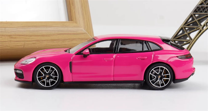 Furuya Porsche Panamera Rose Red Hunting Edition 1:64 car Pre-built Model view2