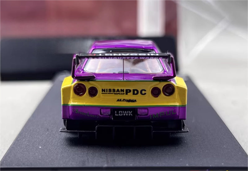 SW Nissan Skyline LBWK ER34 Electroplated Lightning Purple Limited Edition 499PCS ONLY 1:64 car Pre-built Model view7