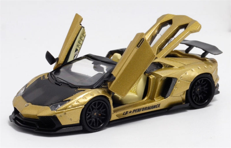 Rhino Model Lamborghini AVENTADOR LP700-4 LBWK Supercar Limited Edition 499PCS ONLY gold 1:64 Car Pre-built Model view1