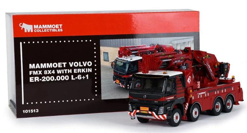 MAMMOET Volvo FMX 8X4 WITH ERKIN ER-200.000 L-6+1 1:50 RESIN Truck