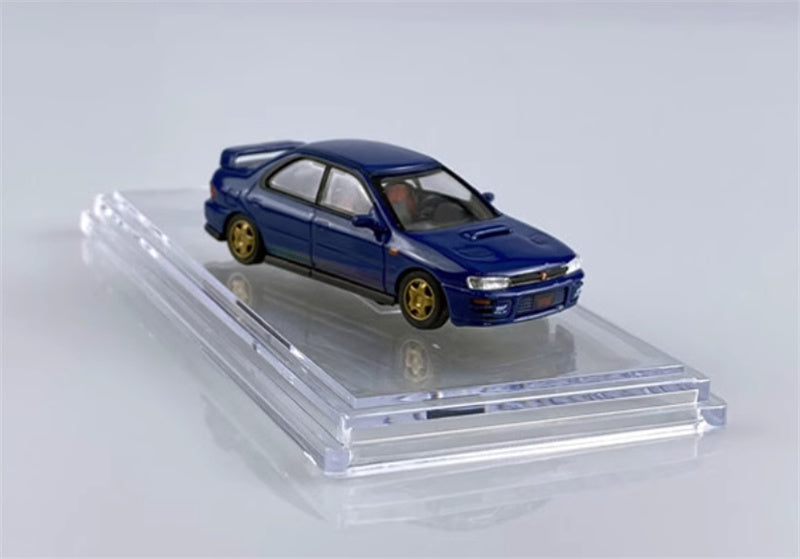 BM Creations SUBARU 1994 Impreza WRX STi LEFT HAND DRIVE Blue 1:64 Car Pre-built Model