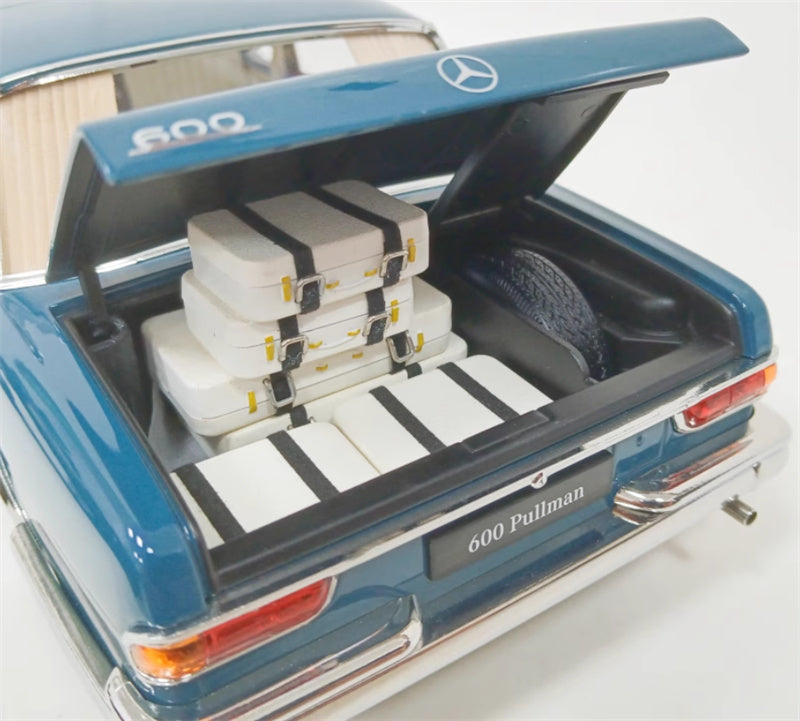 NZG Mercedes Benz S600 Pullman W100 Metal Blue 1:18 Car Pre-built Model