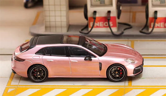 Ghost Player Porsche Panamera Hunting Travel Edition Iceberry Pink Limited Edition 499PCS ONLY 1:64 car Pre-built Model view2