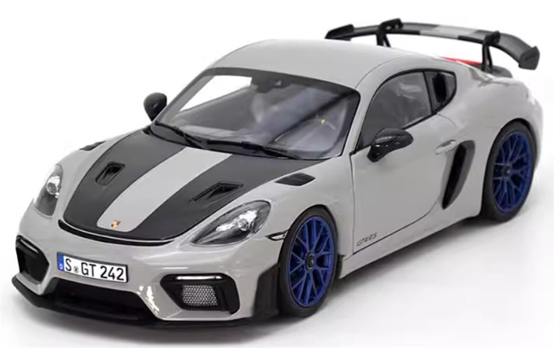 1:18 PORSCHE Cayman GT4 RS  Grey carbon cover  Norev Hard top Tail Wing Edition DIECAST Car Model