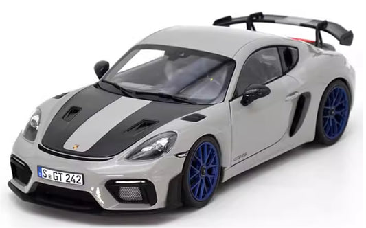1:18 PORSCHE Cayman GT4 RS  Grey carbon cover  Norev Hard top Tail Wing Edition DIECAST Car Model