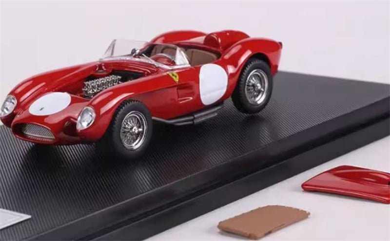 GFCC 1957 Ferrari 250 Testa Rossa Racing Red with White Circle LHD 1:64 car Pre-built Model view4