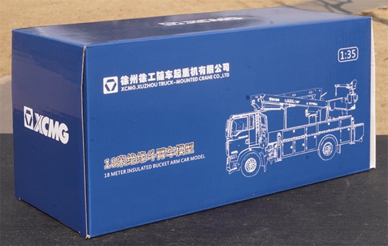 XCMG 18 meter Insulated bucket arm white 1:35 Truck Pre-built Model