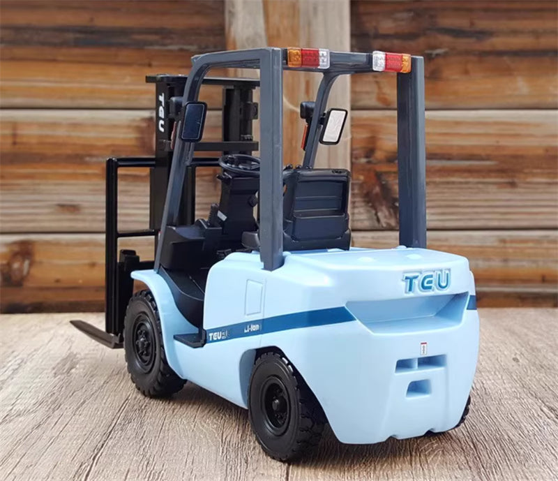 TEU 30klift New Energy Light Blue 1:20 Truck Pre-built Model