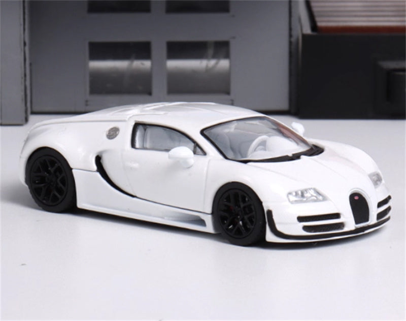 Mortal Bugatti Veyron HEC Exhibition Edition Carbon fiber white Limited Edition 1:64 Car Pre-built Model view5