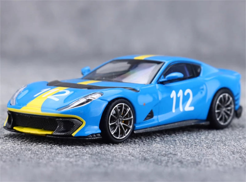 TOC Ferrari FE812C Coupe Sports FRENCH RACING BLUE #112 1:64 Car Pre-built Model