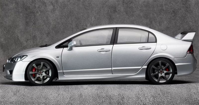 1:18 Honda Civic Type R FD2 Late Version MotorHelix Limited Edition 599PCS ONLY Silver Diecast Model view2