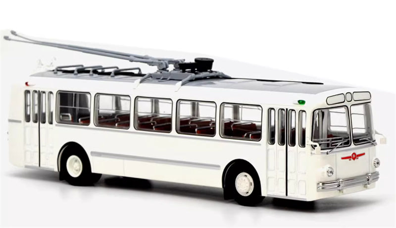Demprice Russian ZIU-5 trolley bus white 1:43 Bus Pre-built Model view3