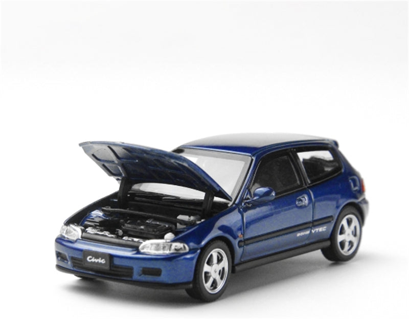 LCD-MODELS Honda Civic SiRII EG6 Blue 1:64 car Pre-built Model view3