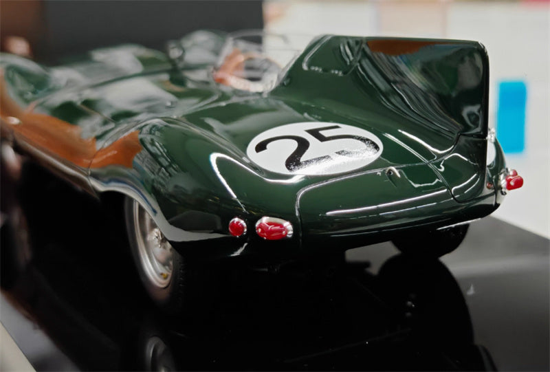 1:18 Jaguar d-type blackish green Amalgam Resin Car Model view2