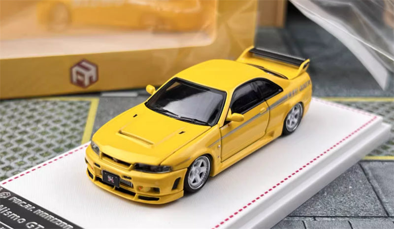 Focal Horizon Nissan Skyline GT-R R33 Nismo 400R Yellow Limited Edition 999PCS ONLY 1:64 Car Pre-built Model view1