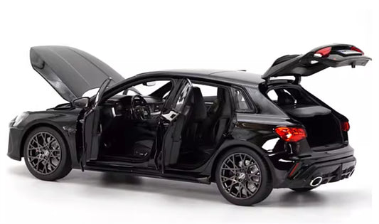 NOREV 2025 Audi RS3 A3 black 1:18 Car Pre-built Model view2