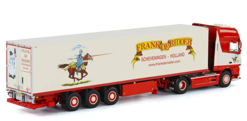 WSI DAF XF 105 SUPER SPACE CAB REEFER TRAILER - 3 AXLE Frank de Ridder 1:50 Truck Pre-built Model