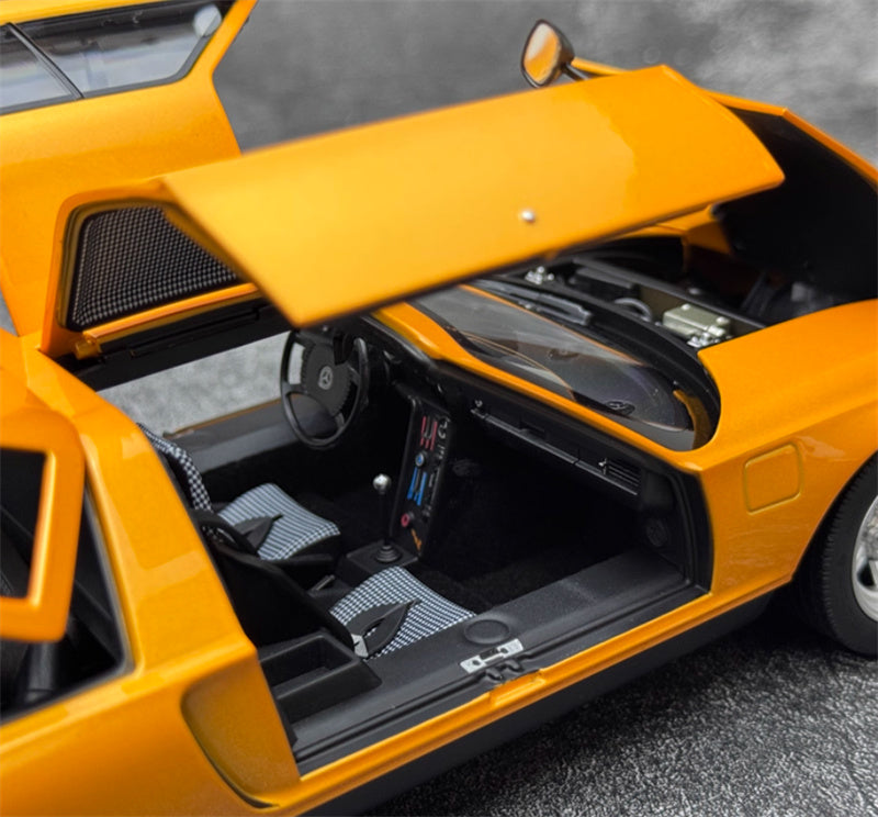 NOREV Mercedes Benz C111 Gull Wing Door Concept Car orange 1:18 Car Pre-built Model view2