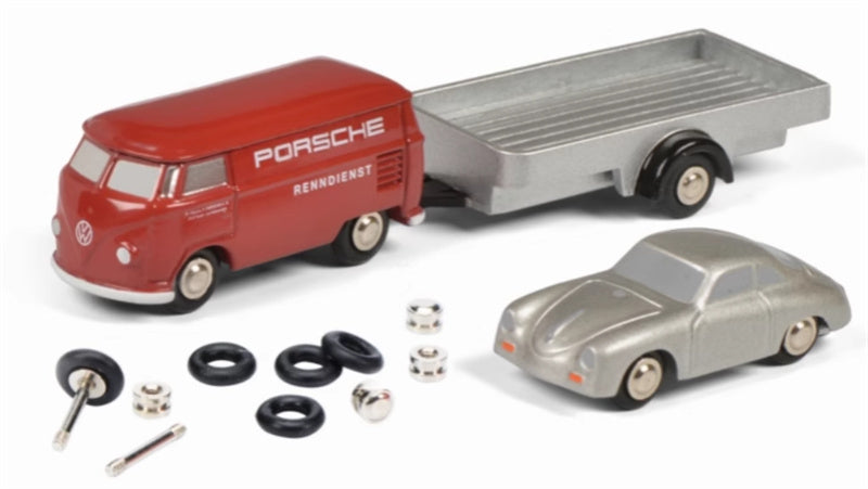 Schuco vw PORSCHE Limited Edition Painted Bus Trailer Set KIT 1:87 Truck Pre-built Model