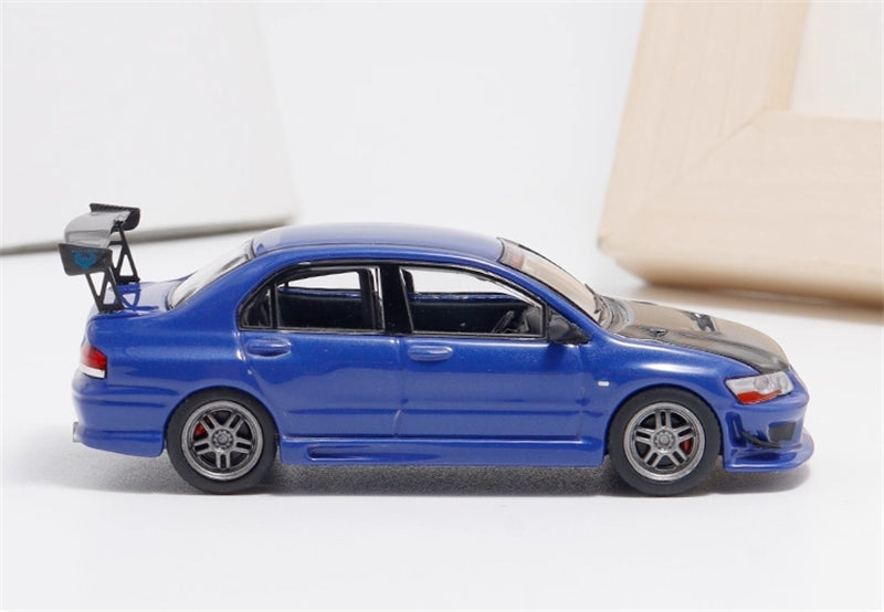 FAST & SPEED Mitsubishi Lancer Evolution VII MK7 Blue Limited Edition 999PCS ONLY 1:64 car Pre-built Model view3