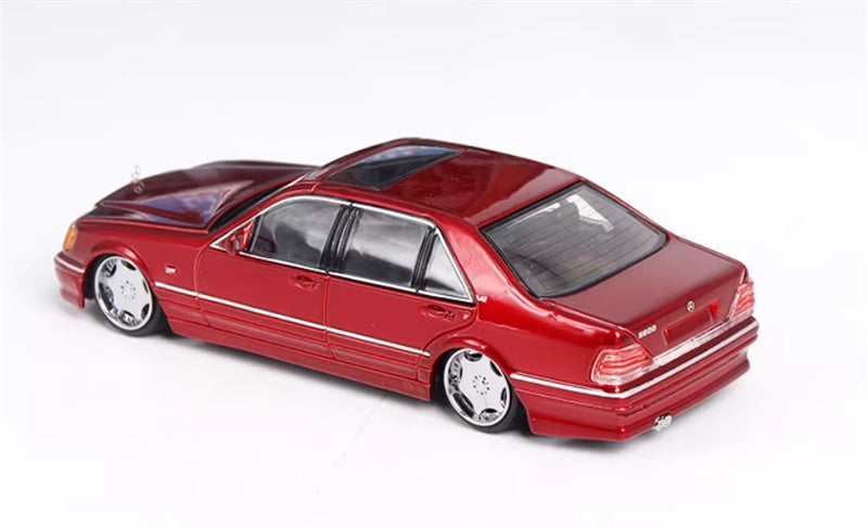 SW Mercedes Benz S600 W140 Red Limited Edition 499PCS ONLY 1:64 car Pre-built Model view2