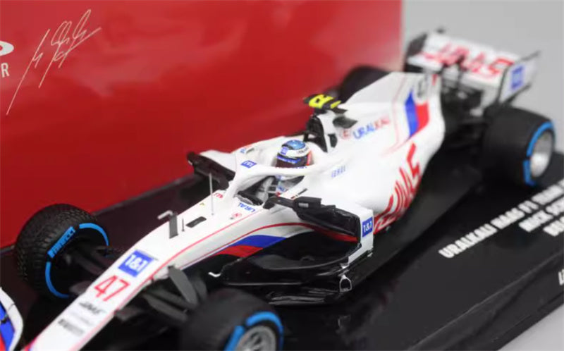 1:43 MINICHAMPS URALKALI HAAS VF-21 SCHUMACHER #47 BELGIAN GP 2021 LTD 672PCS view5