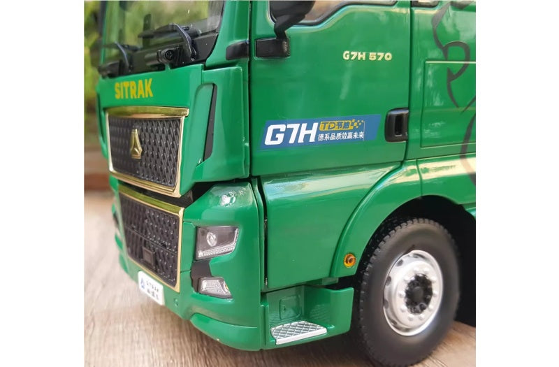 Sinotruk Sitrak G7H tractor Postal customized version Green 1:24 Truck Pre-built Airliner Model Display view6