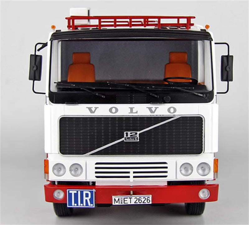 Road Kings VOLVO F12 20 Tractor trailer Luggage rack version white-red Limited Edition 1000PCS ONLY 1:18 Truck Pre-built Model view7