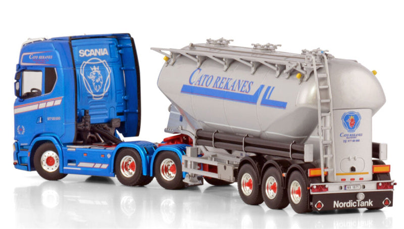 WSI SCANIA S HIGHLINE CS20H 6X2 TAG AXLE BULK TRAILER - 3 AXLE Rekanes 1:50 DIECAST Truck Lorry