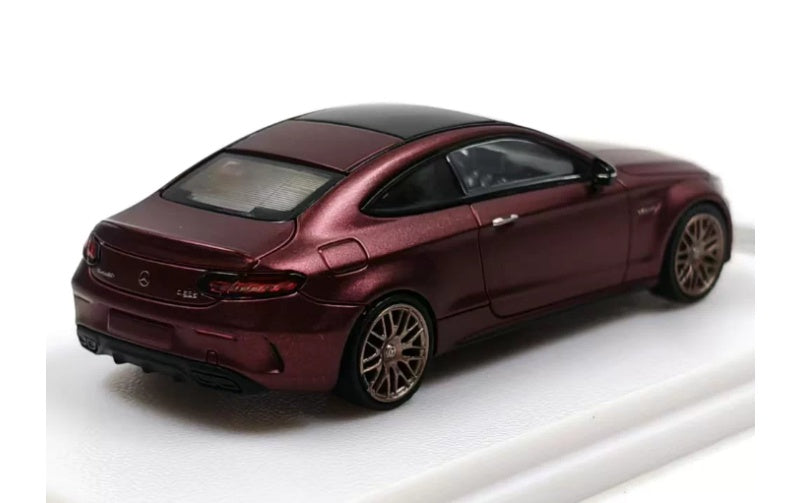 1:64 Mercedes-Benz AMG C63s  Matte wine red Howie Model   DIECAST Model