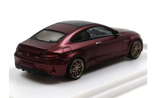 1:64 Mercedes-Benz AMG C63s  Matte wine red Howie Model   DIECAST Model