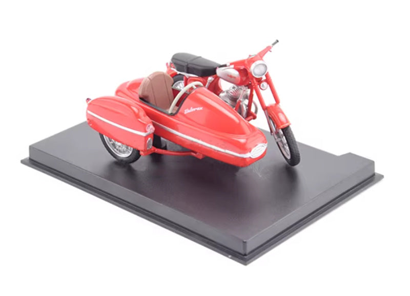 Modimio Czechoslovak motorcycle Jawa 350/360 Red motorcycle Pre-built Airliner Model Display view5