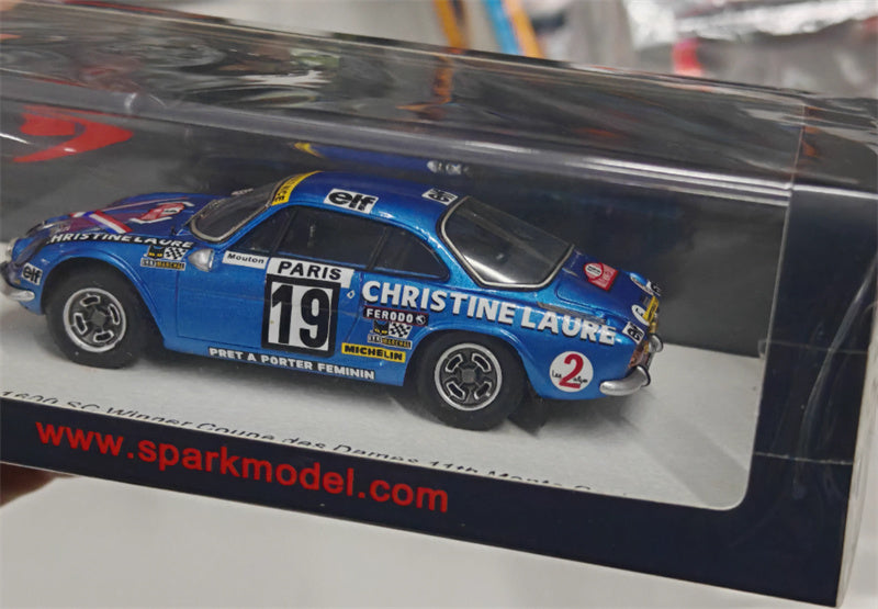 Spark Alpine Reanult A110 1600 SC Winner Coupe des Dames 11th Monte Carlo Rally 1976 1:43 Car Pre-built Model view2