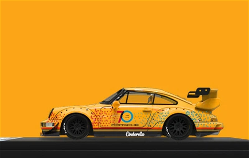 1:64 Porsche RWB 964 GT 70th Anniversary Orange BSC DIECAST Limited Edition 499pcs ONLY Model