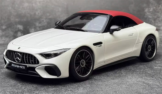 iScale Mercedes AMG SL63 (R232) 4MATIC White red top cover 1:18 Car Pre-built Model view1