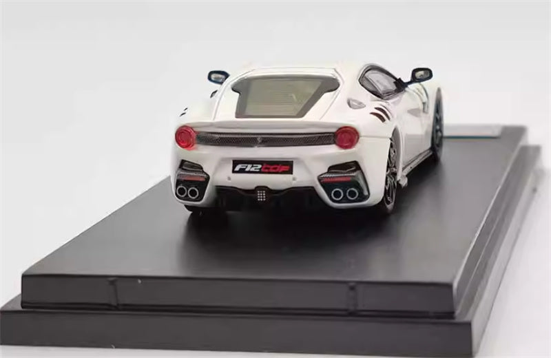 Stance Hunters Ferrari F12 TDF Supercar Limited Edition 799PCS ONLY white 1:64 Car Pre-built Model view8