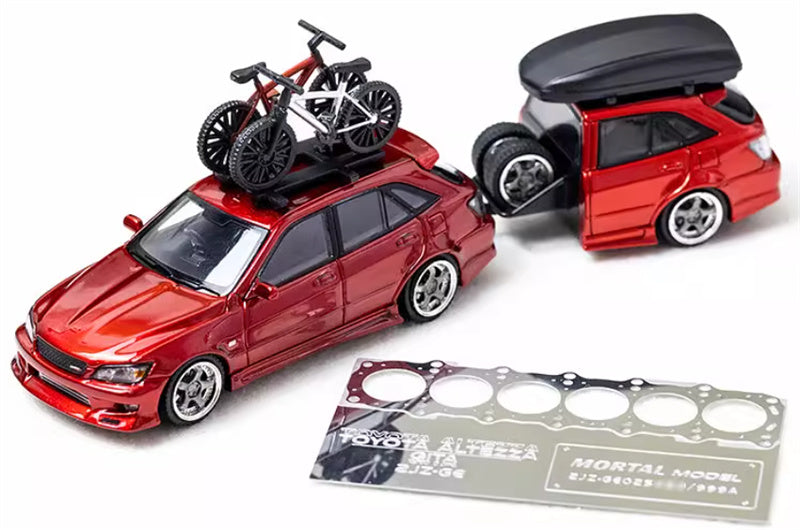 Mortal TOYOTA ALTEZZA GITA IS200 Exhibition HEC Limited Red - Set Limited Edition 1:64 Car Pre-built Model view1