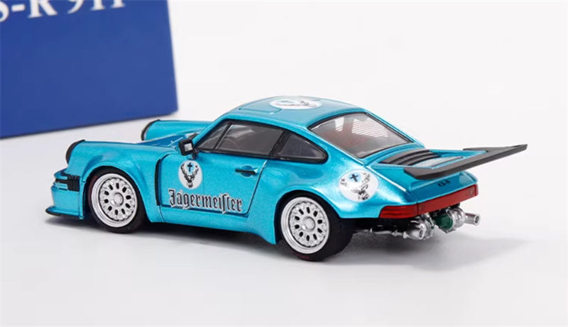 SW Porsche Carrera 911 KS-R modified Wild Ice Blue Limited Edition 999PCS ONLY 1:64 car Pre-built Model view6