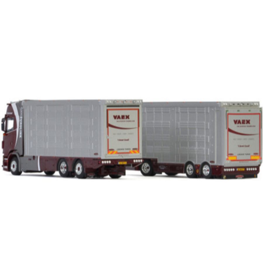 WSI SCANIA S HIGHLINE CS20H 6X2 TAG AXLE RESIN COMBI trailer VAEX 1/50 DIECAST Truck