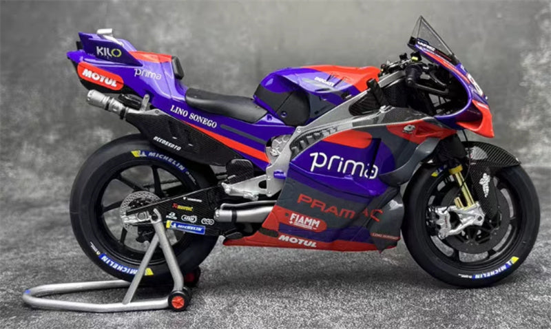 Kiloworks MOTOGP PRAMAC Ducati Motorcycle Purple GP24 Martin 89# 1:12 motorcycle Pre-built Model
