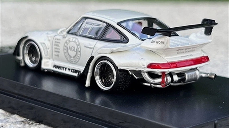 1:64 Porsche 911 RWB 993 Pearl White SW DIECAST Model