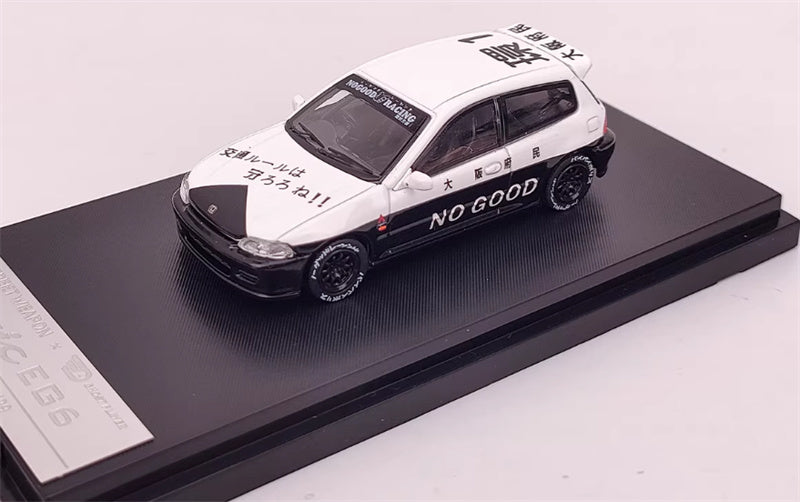 SW Honda Civic EG6 Osaka JDM Police Car Limited Edition 499PCS 1:64 Car Pre-built Model view1