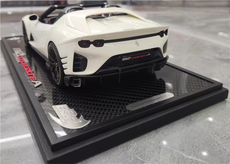 BBR MODELS Ferrari 812 competizione A white Limited Edition 28PCS ONLY 1:18 Car Pre-built Model view3