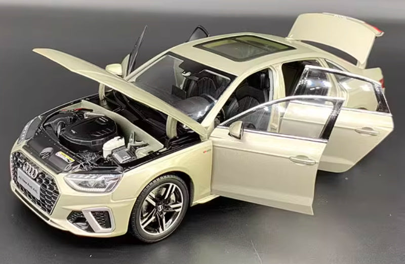 FAW AUDI A4L 2020 light yellow 1:18 Car Pre-built Model view7